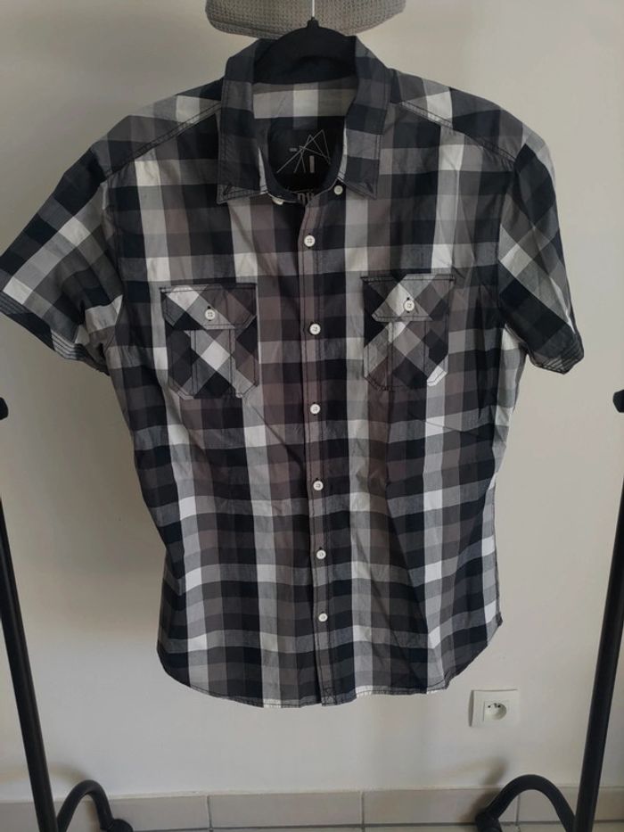 OWK chemise carreau noir L