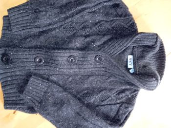 Gilet maille gros anthracite