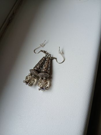 Boucles d'oreilles cristal fumé