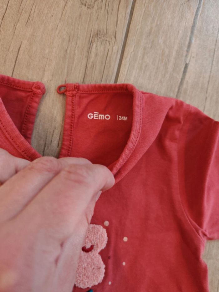 Ensemble fille 2 ans jeans et t-shirt manches longues Love - photo numéro 6