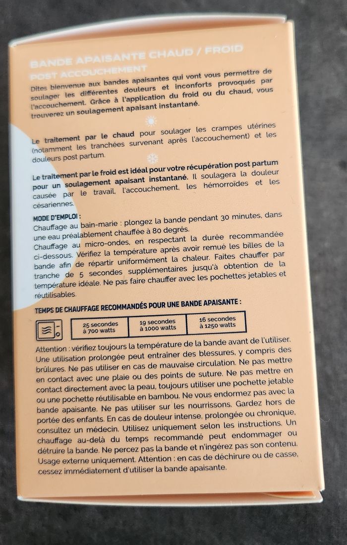 Bande apaisante chaud/froid - photo numéro 3