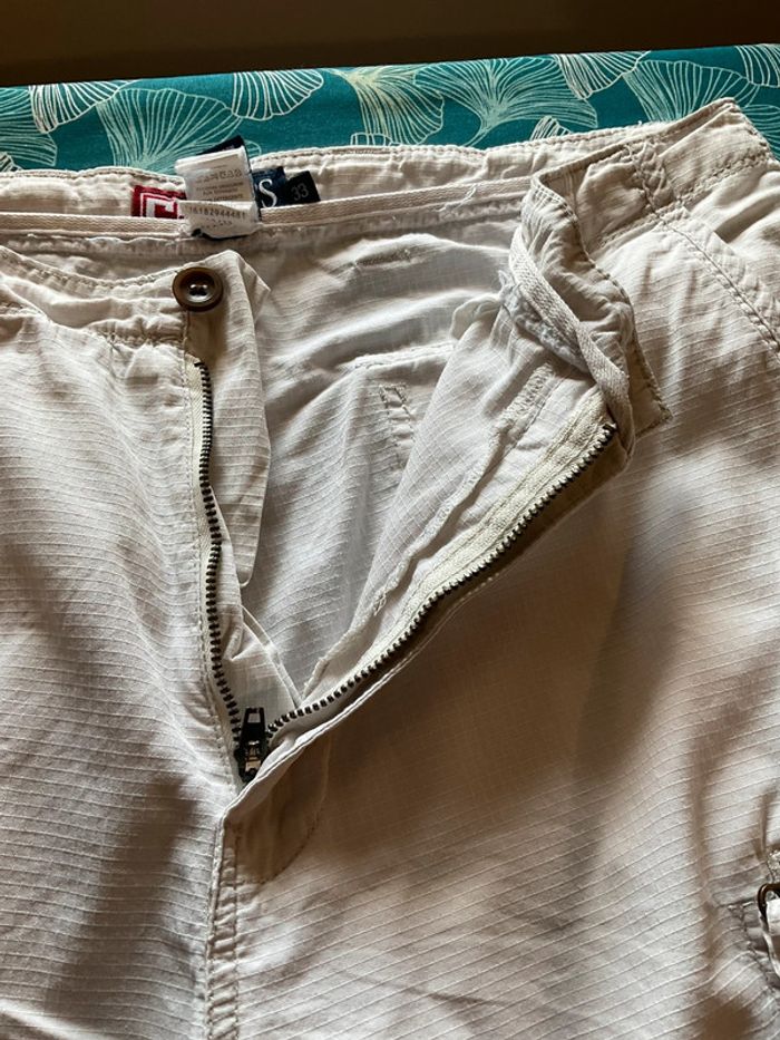 Short cargo beige crème pour homme Chaps taille W33 FR42 434 - photo numéro 4