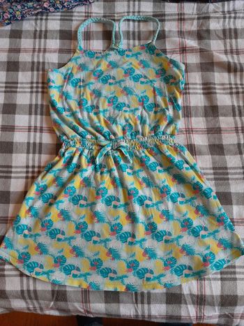 Robe tissaia fille à 6 ans flamant rose