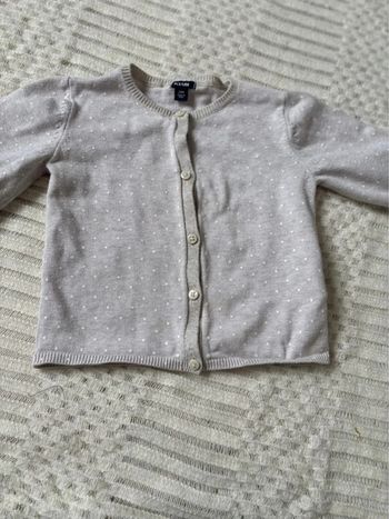 Cardigan fille beige 24 mois