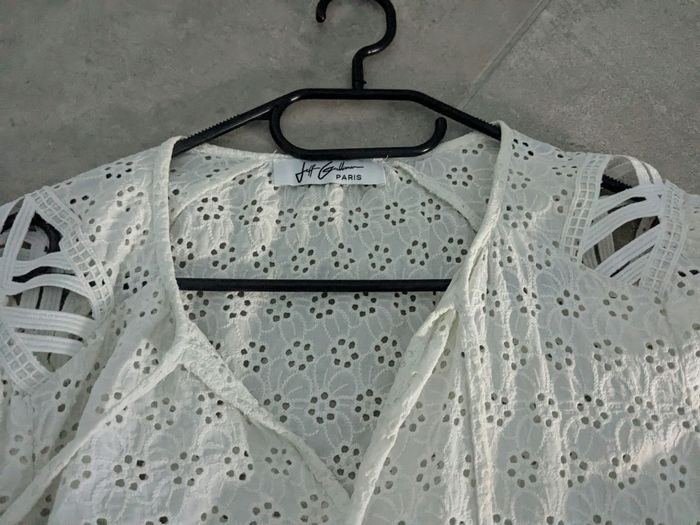 Tunique  blanche fleury