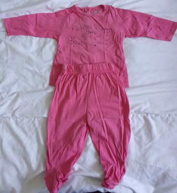 Ensemble rose fin 6 mois 
