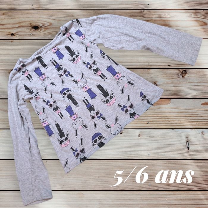 Haut manches longues imprimé lapins