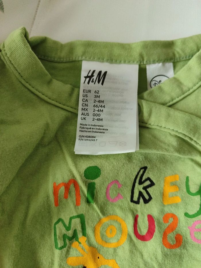 Pijama bébé - Mickey - 62 cm - photo numéro 2