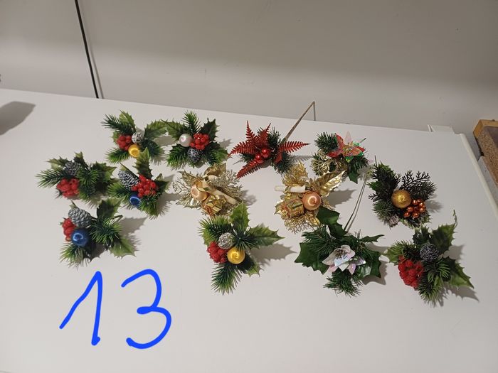 Gros lot : sapins, couronne,  bouquets artificiels...pour créateur, loisirs créatifs - photo numéro 8