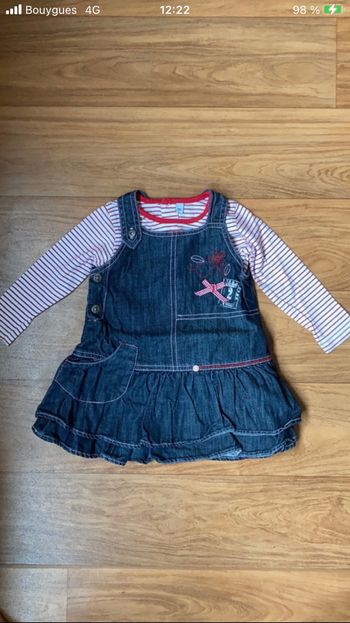 Ensemble robe en jean t-shirt Alphabet 18 mois