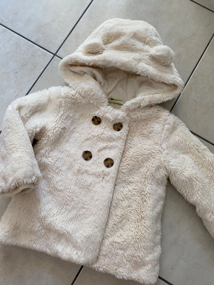 Veste fourrure crème fille 23 mois - photo numéro 2