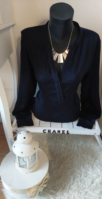 Blouse bleu marine Promod T.40 TBE