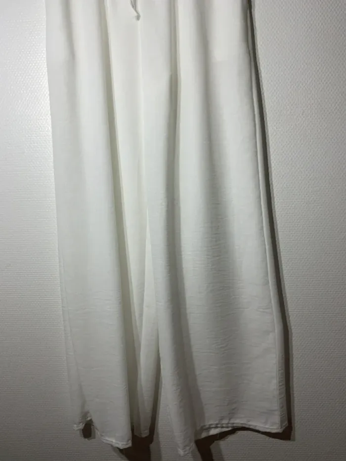 Pantalon large effet lin femme taille unique (38-44)- rzfashion - neuf avec étiquette - photo numéro 2
