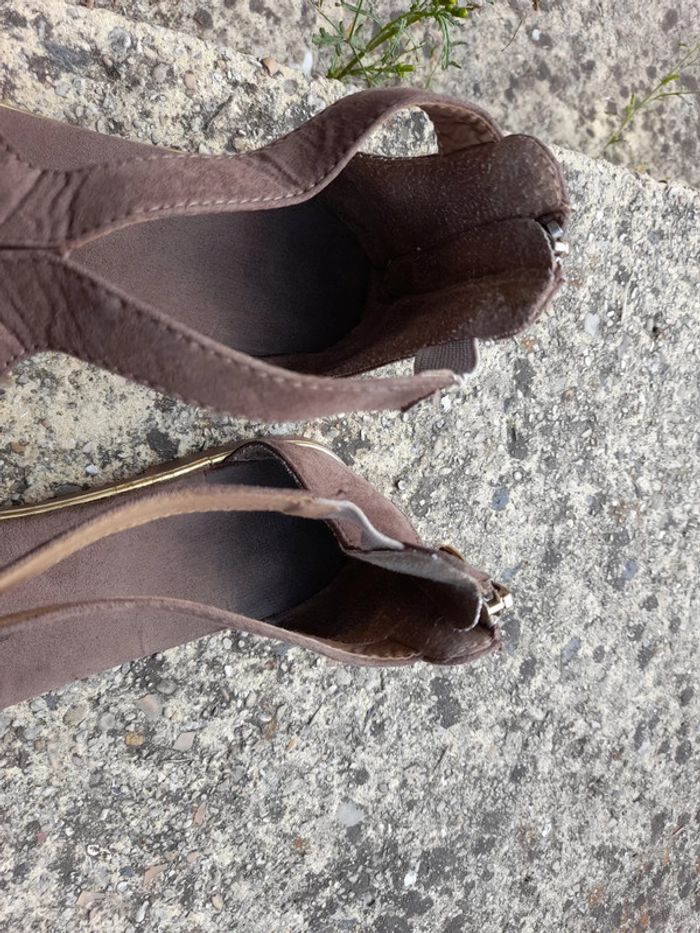Sandales marron dore - photo numéro 6