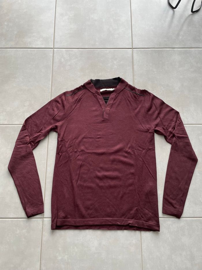 Pull bordeaux Celio - photo numéro 4