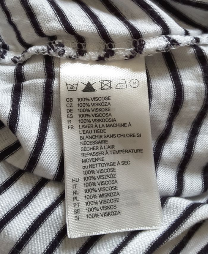 Top rayé noir et blanc – H&M – S - photo numéro 4