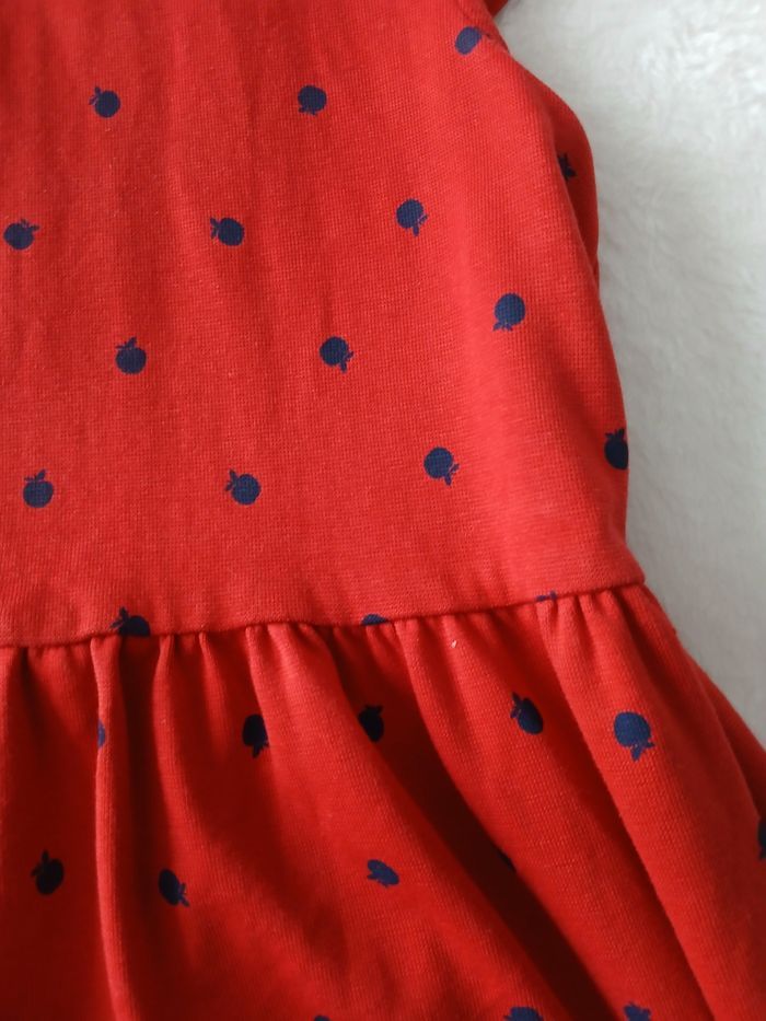 Robe rouge et pommes marine 10 ans Du pareil au même - photo numéro 2