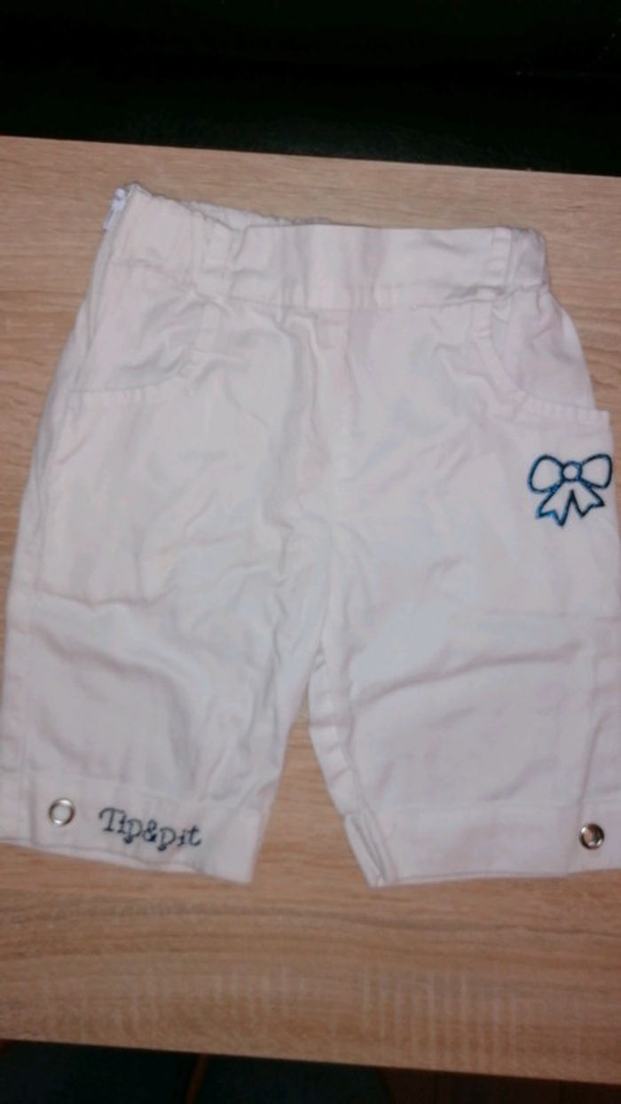 Pantacourt blanc 18 mois