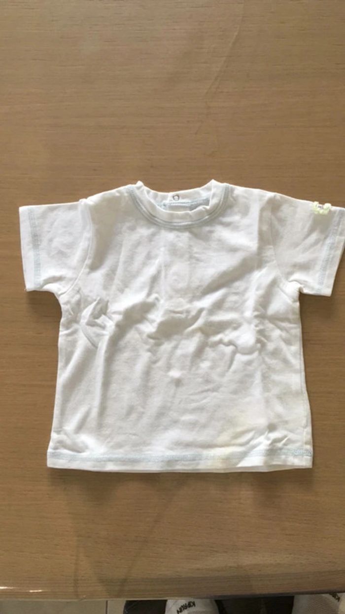 Tee shirt blanc Vertbeaudet 9 mois garçons