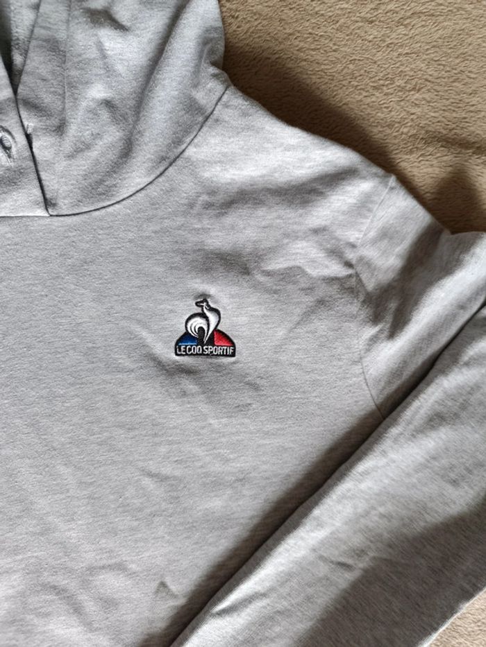 Sweat à capuche Le Coq Sportif gris - photo numéro 2
