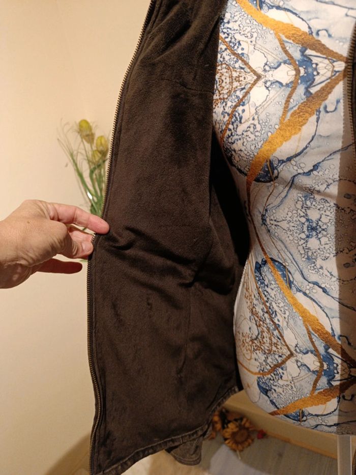 Blouson en cuir neuf marron t 42 - photo numéro 3
