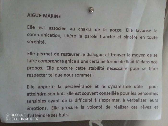 Collier libellule bohème avec pierre aigue marine - photo numéro 3