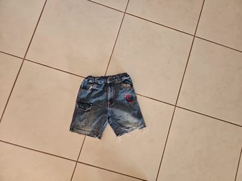 Short garçon jean spiderman 4 ans u39