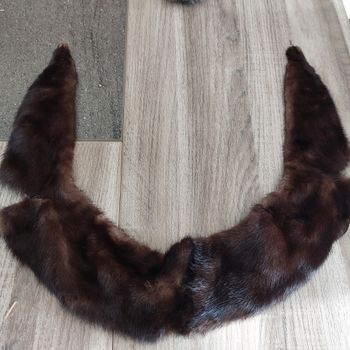 Col vintage fourrure marron fonçé
