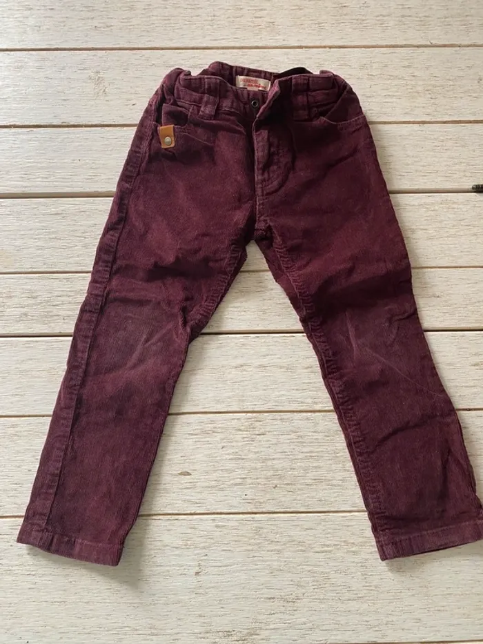 Ensemble pantalon velour + polo manche longue 3 ans - photo numéro 4