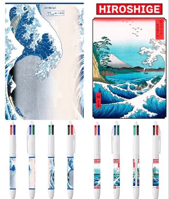BIC 4 Couleurs Hokusai + Hiroshige Stylos ABYstyle Officiels Collector Neufs