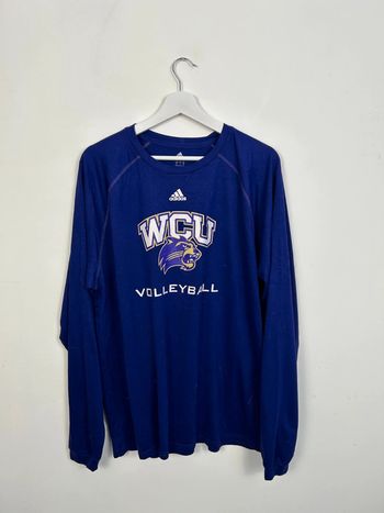 Maillot Longue Manche Adidas Homme WCU Volleyball Violet | Taille L | Très Bon État | #TM31