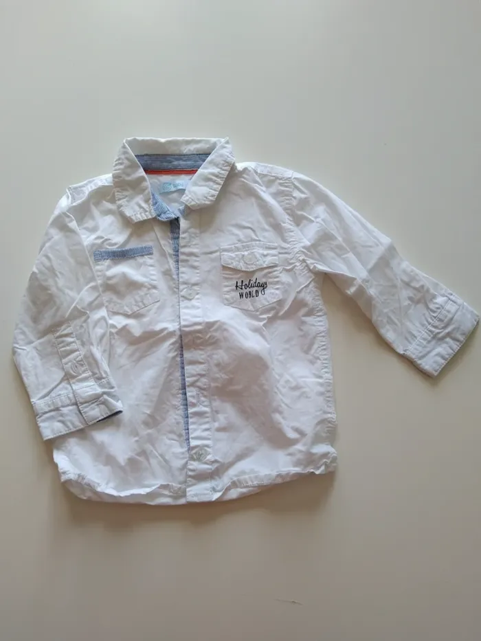 chemise blanche gémo garcon 12 mois cérémonie mariage
