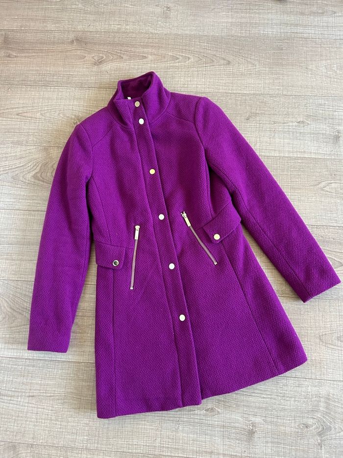 Duffle coat violet fuchsia Morgan taille 36 TBE - photo numéro 7