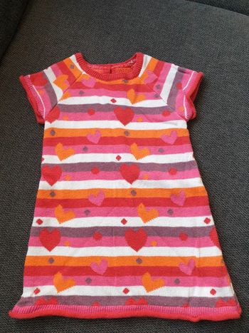 Robe bébé fille chaude  12 mois coeurs