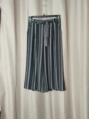 Pantalon large rayé