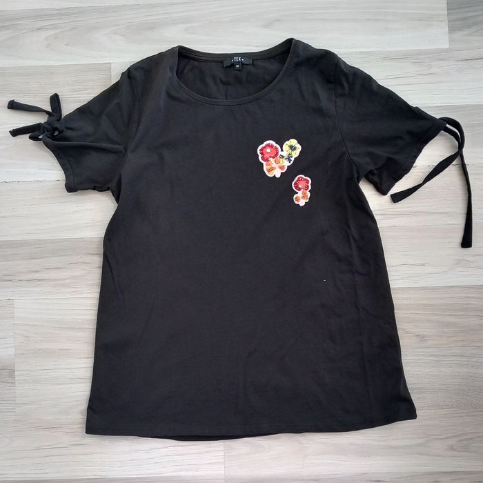 T-shirt femme noir à motifs Tex taille M