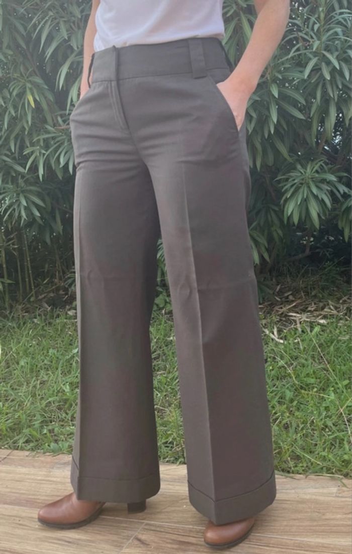 Pantalon à pince vert/gris de chez 3 Suisses - photo numéro 2