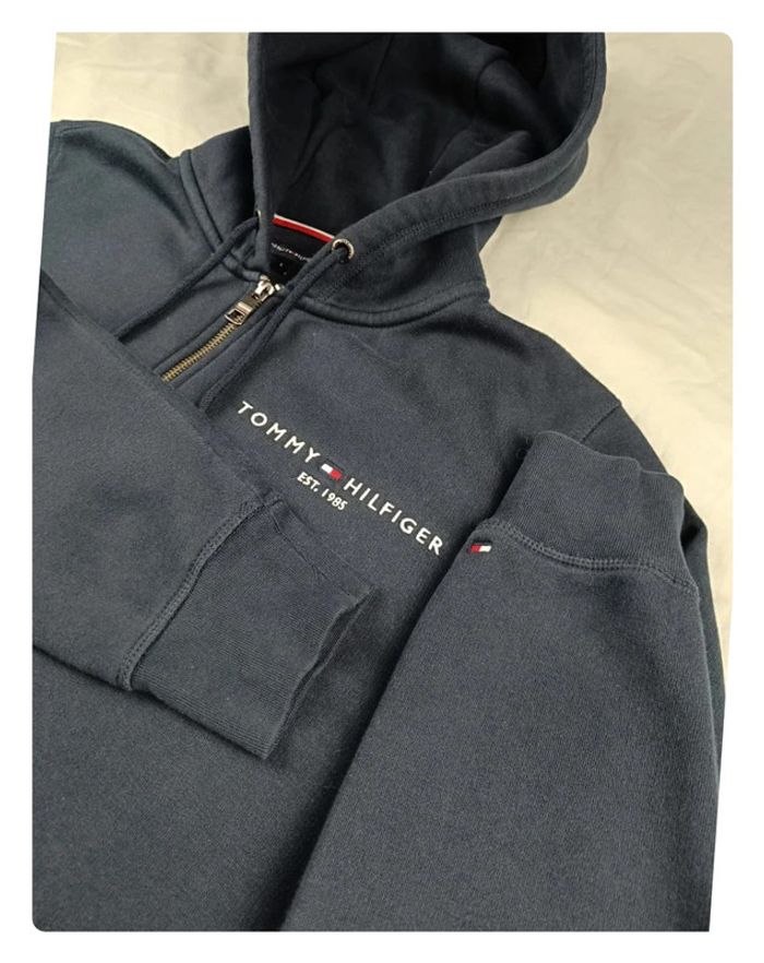 Veste a capuche Tommy Hilfiger bleu marine L - photo numéro 3