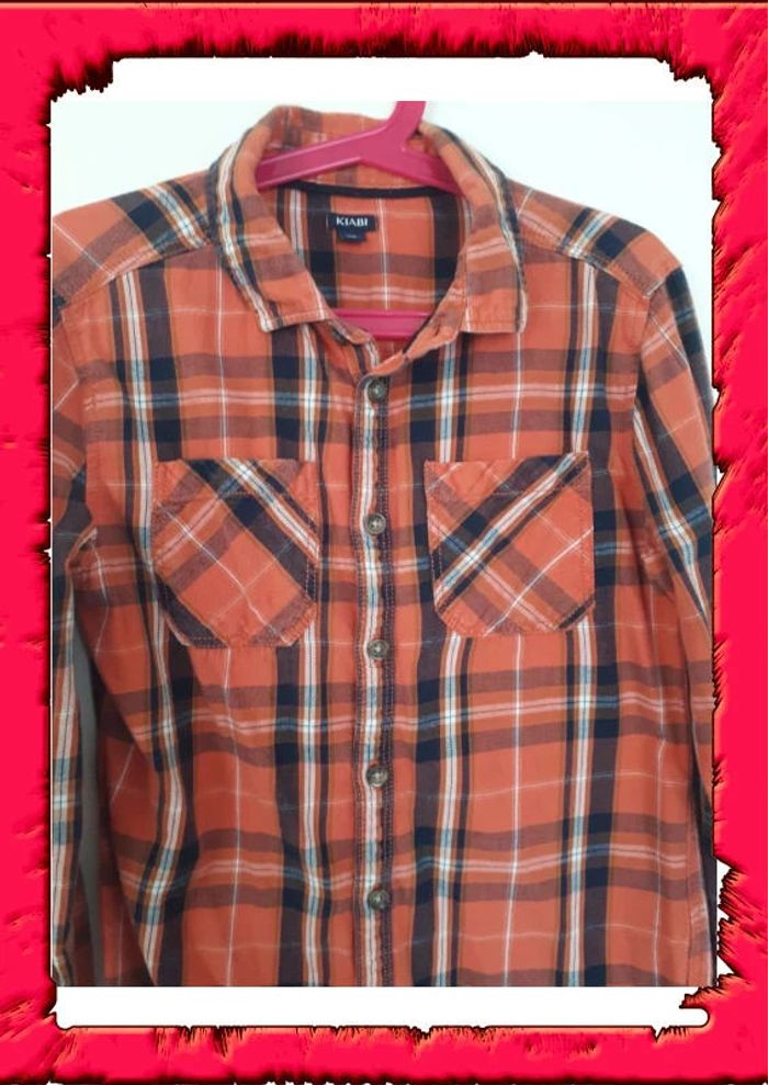 Chemise a carreaux 10 ans manches rétractables - photo numéro 4