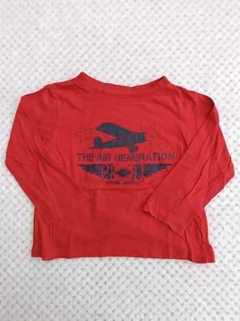 T-shirt Rouge Manches Longues – 3 Ans