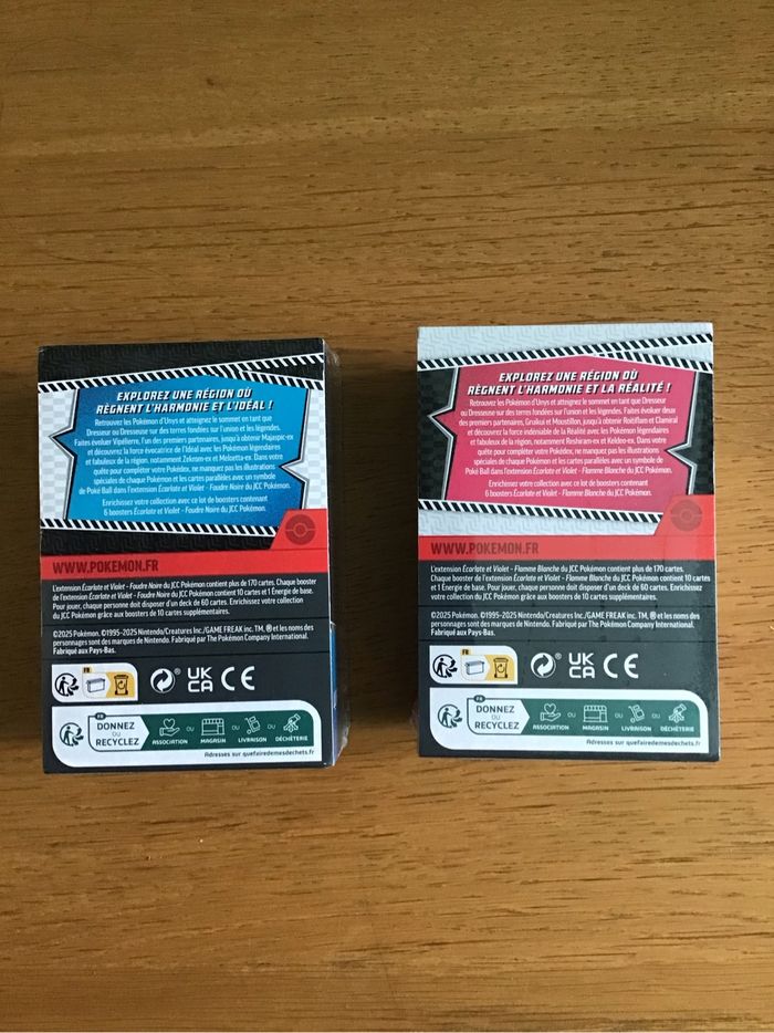 Lot bundles flamme blanche foudre noire cartes Pokémon EV10.5 12 boosters - photo numéro 2