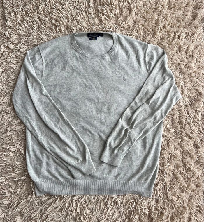 Pull Ralph Lauren Gris coton « L »