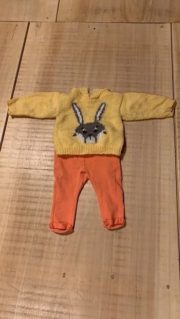 Ensemble jeggings Gémo et pull fait main