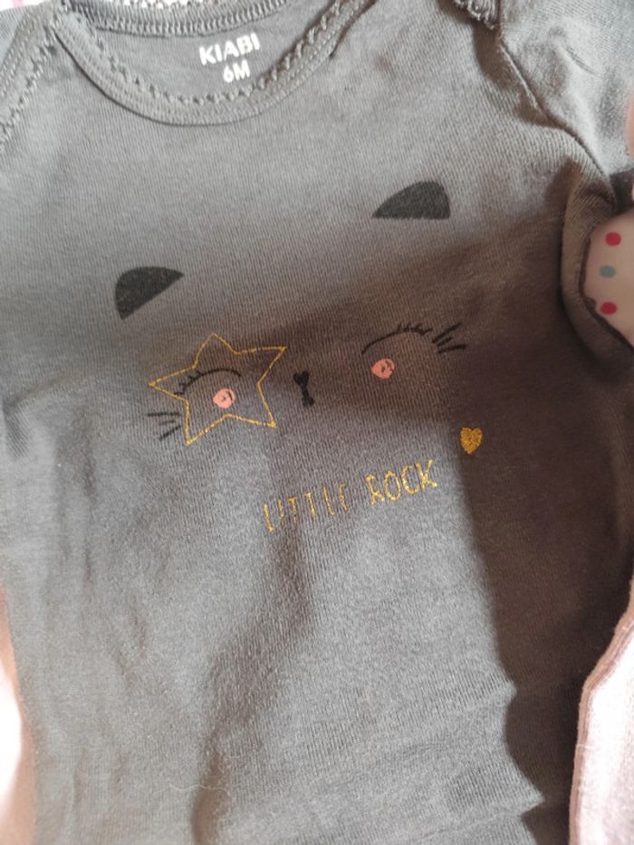 Lot bodies fille manches longues 6 mois - photo numéro 3