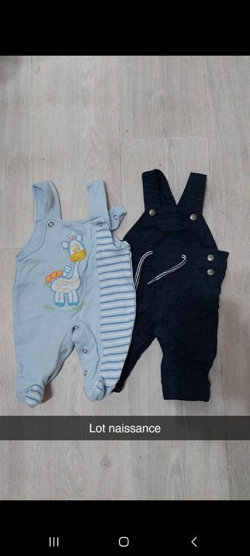 Salopette naissance et 1mois