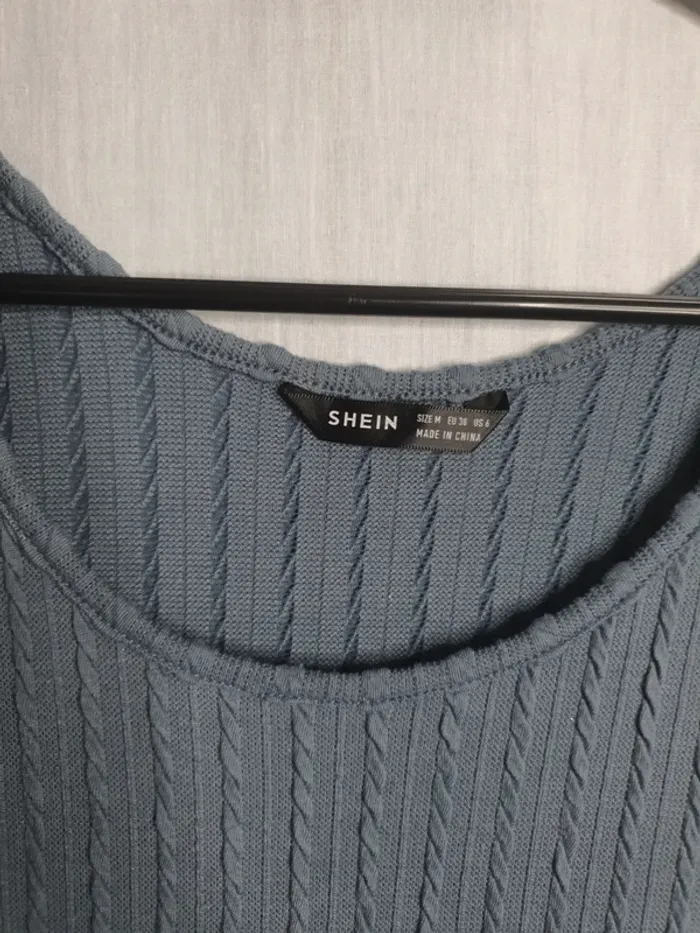 Robe longue bleu gris - photo numéro 3