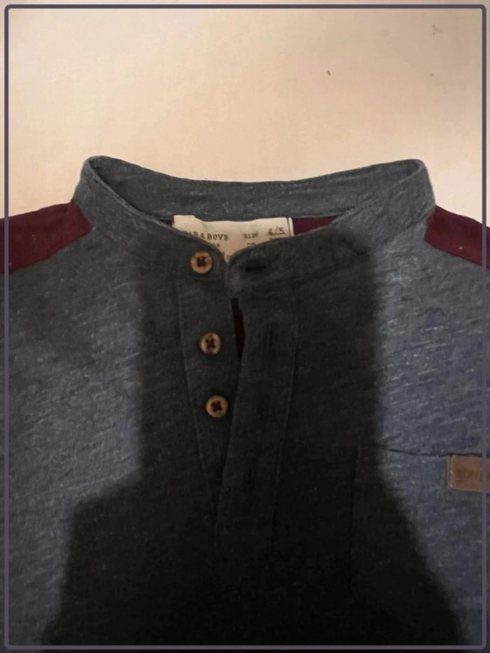 Tee shirt manches longues Zara boy taille 4/5 ans - photo numéro 3