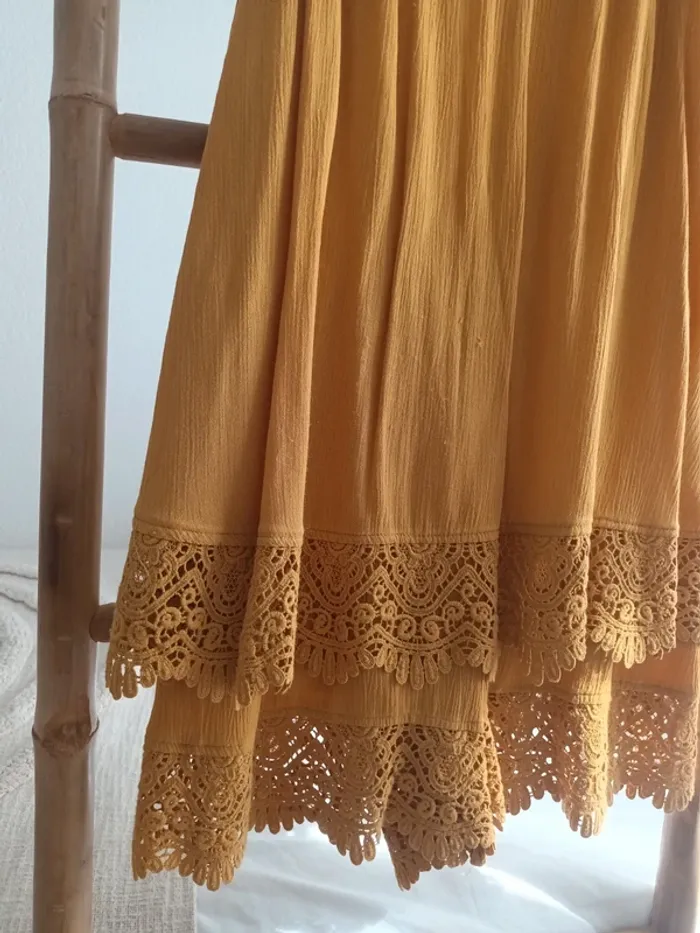 Combishort effet gaze de coton et dentelle H&M taille 36 - photo numéro 3