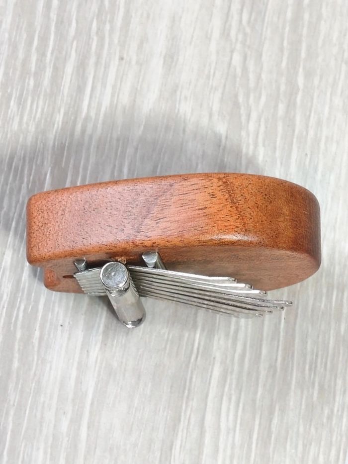 Instrument de musique Kalimba en bois 8 touches en tête de chat - photo numéro 5