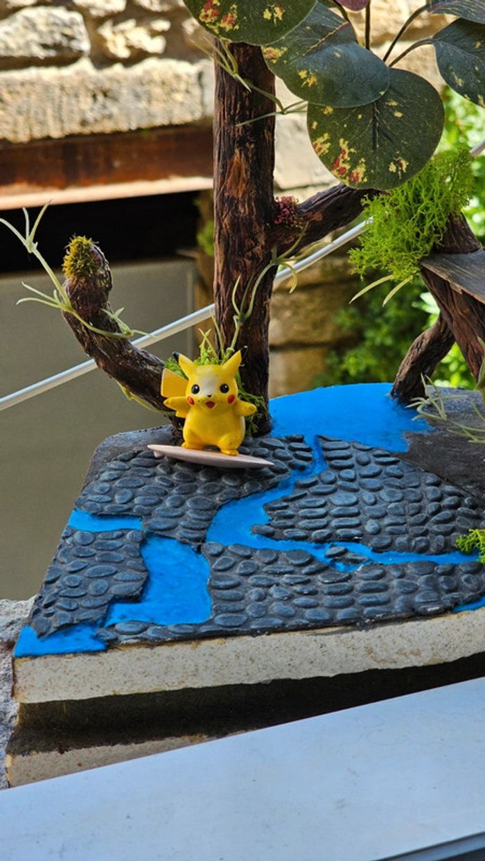 Super figurine Pokemon Nintendo tomy C.G.T.S.J pikachu surfeur - photo numéro 3